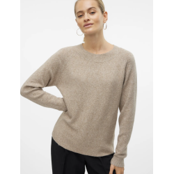 VERO MODA VMDOFFY O-NECK BLOUSE SEPIA TINT