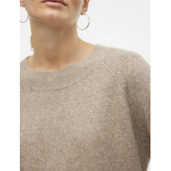 VERO MODA VMDOFFY O-NECK BLOUSE SEPIA TINT