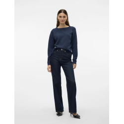 VERO MODA VMDOFFY O-NECK BLOUSE NAVY
