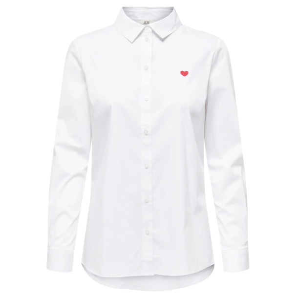 JACQUELINE de YONG JDYMIO EMBROIDERY SHIRT WHITE