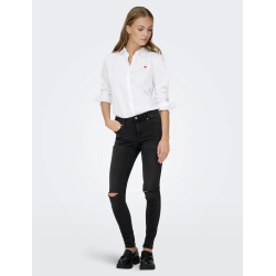 JACQUELINE de YONG JDYMIO EMBROIDERY SHIRT WHITE