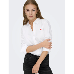 JACQUELINE de YONG JDYMIO EMBROIDERY SHIRT WHITE