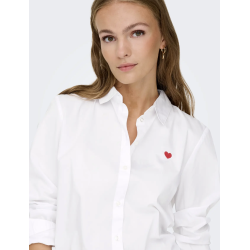 JACQUELINE de YONG JDYMIO EMBROIDERY SHIRT WHITE
