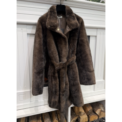 CONCEPT LIFE FUR COAT BROWN