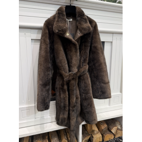 CONCEPT LIFE FUR COAT BROWN