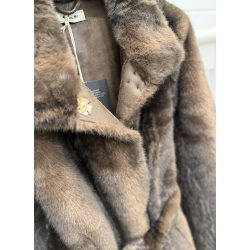 CONCEPT LIFE FUR COAT BROWN