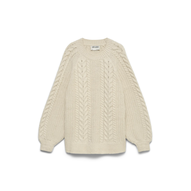 VERO MODA AWTOA O-NECK KNIT BIRCH