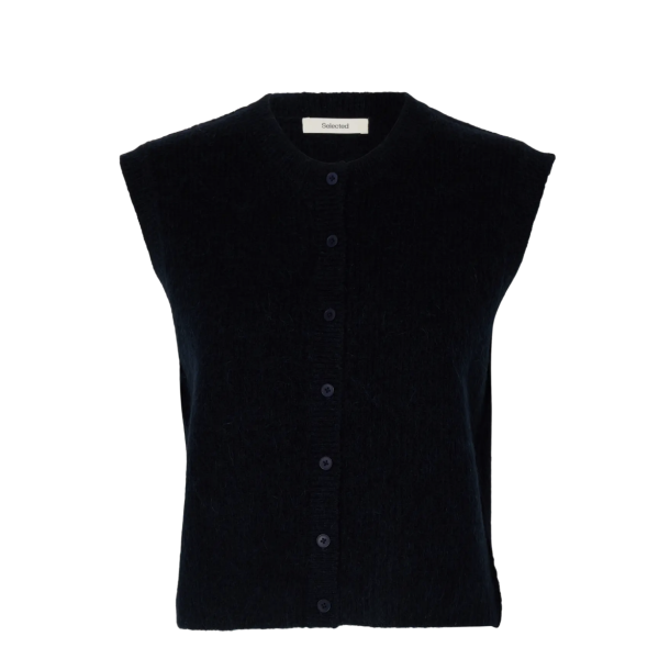 SELECTED FEMME SLFLULU O-NECK VEST DARK SAPPHIRE