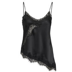 JACQUELINE de YONG JDYFIFI ASYM LACE TOP BLACK