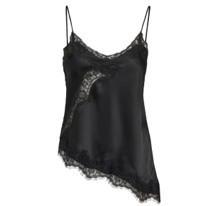 JACQUELINE de YONG JDYFIFI ASYM LACE TOP BLACK