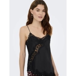 JACQUELINE de YONG JDYFIFI ASYM LACE TOP BLACK