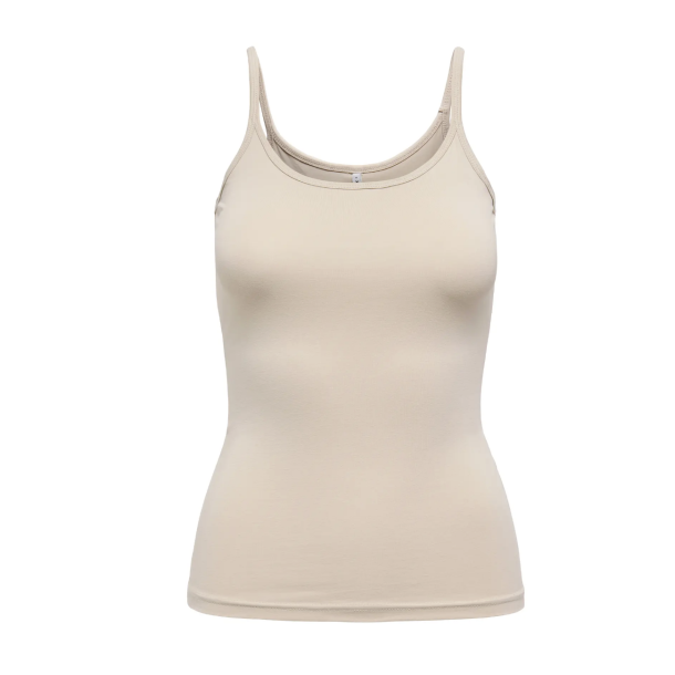 ONLY ONLLOVE STRAP SINGLET TOP SAND