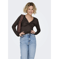 ONLY ONLLONE KNOT TOP BROWN