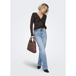 ONLY ONLLONE KNOT TOP BROWN
