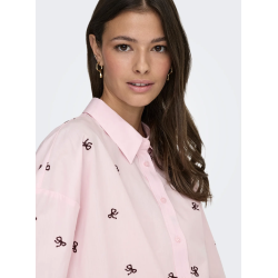 JACQUELINE de YONG JDYNELLY LOOSE SHIRT BALLERINA/FIG BOW