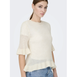 ONLY ONLELLA FRILL KNIT BIRCH