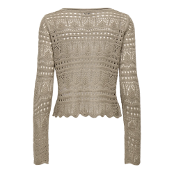 JACQUELINE de YONG JDYSUN BOATNECK PULLOV. GREIGE