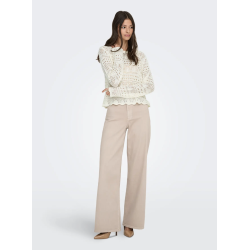 JACQUELINE de YONG JDYSUN BOATNECK PULLOV. EGGNOG