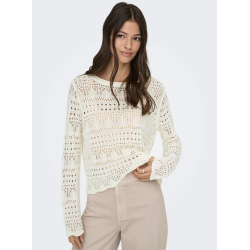 JACQUELINE de YONG JDYSUN BOATNECK PULLOV. EGGNOG