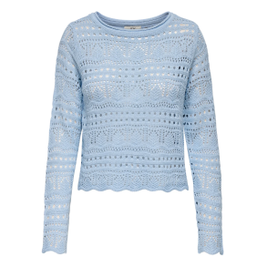 JACQUELINE de YONG JDYSUN BOATNECK PULLOV. BLUE 