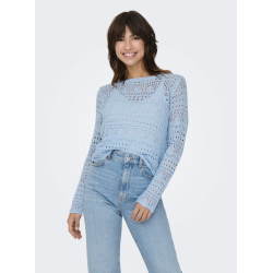 JACQUELINE de YONG JDYSUN BOATNECK PULLOV. BLUE 