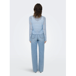 JACQUELINE de YONG JDYSUN BOATNECK PULLOV. BLUE 