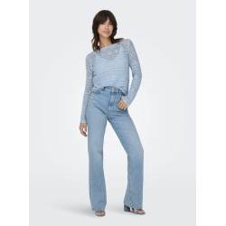 JACQUELINE de YONG JDYSUN BOATNECK PULLOV. BLUE 