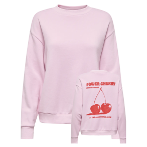 JACQUELINE de YONG JDYNANNA TEXT SWEAT PINK