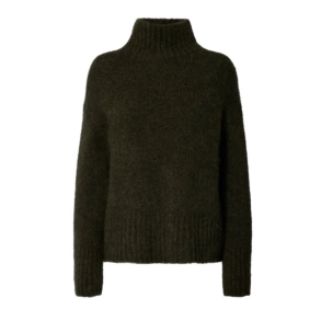 SELECTED FEMME SLFGABRIELLA KNIT HIGH NECK ARMY