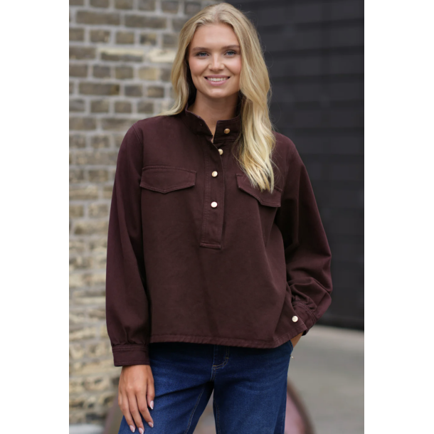 .PREPAIR BIANCA BLOUSE BORDEAUX