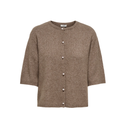 JACQUELINE de YONG JDYRUE 2/4 PEARL CARDIGAN BROWN