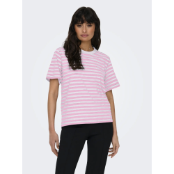 ONLY ONLLIVINA STRIPE TEE BONBON