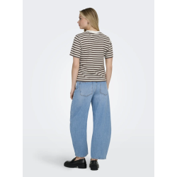 ONLY ONLLIVINA STRIPE TEE CHOCOLATE