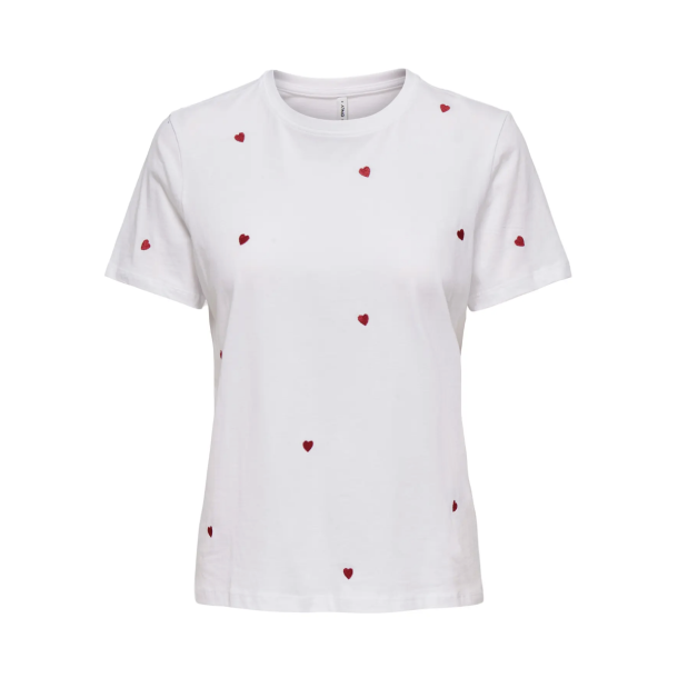 ONLY ONLKETTY O-NECK TOP HEART