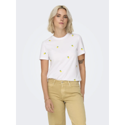 ONLY ONLKETTY O-NECK TOP LEMON