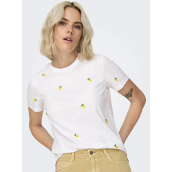 ONLY ONLKETTY O-NECK TOP LEMON