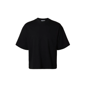 SELECTED FEMME SLFCOLWOMAN 2/4 OVERSIZED TEE BLACK