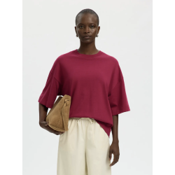 SELECTED FEMME SLFCOLWOMAN 2/4 OVERSIZED TEE ANEMONE