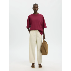 SELECTED FEMME SLFCOLWOMAN 2/4 OVERSIZED TEE ANEMONE