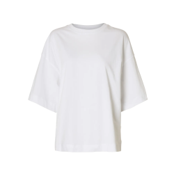 SELECTED FEMME SLFCOLWOMAN 2/4 OVERSIZED TEE BRIGHT WHITE