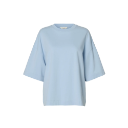 SELECTED FEMME SLFCOLWOMAN 2/4 OVERSIZED TEE CASHMERE BLUE