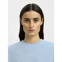 SELECTED FEMME SLFCOLWOMAN 2/4 OVERSIZED TEE CASHMERE BLUE