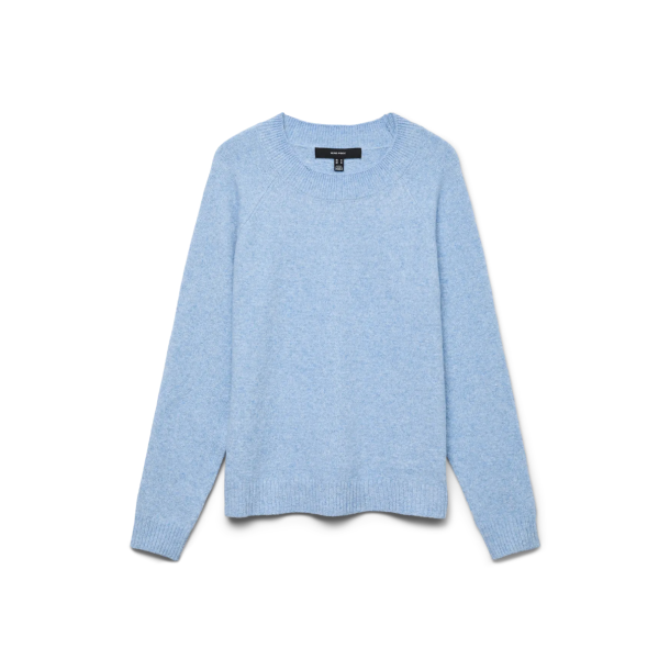 VERO MODA VMDOFFY O-NECK BLOUSE BLUE JASPER