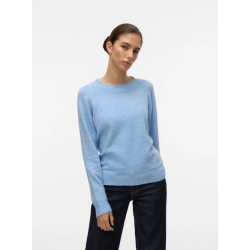 VERO MODA VMDOFFY O-NECK BLOUSE BLUE JASPER