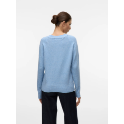 VERO MODA VMDOFFY O-NECK BLOUSE BLUE JASPER