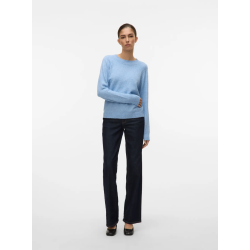 VERO MODA VMDOFFY O-NECK BLOUSE BLUE JASPER