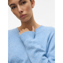 VERO MODA VMDOFFY O-NECK BLOUSE BLUE JASPER