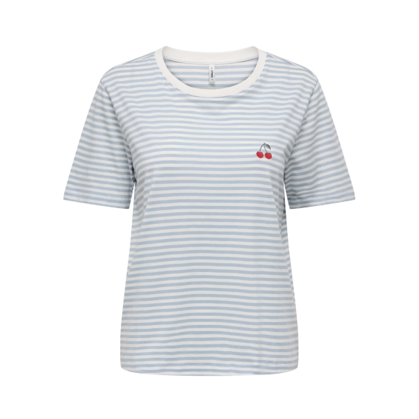 ONLY ONLHAPPY TOP WHITE/BLUE