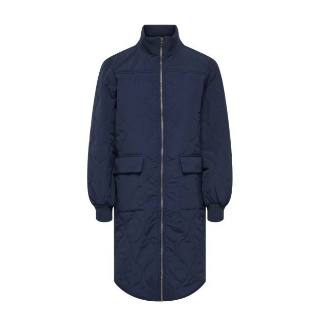 JACQUELINE de YONG JDYRAYA QUILT LONG JACKET NAVY