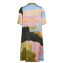 N�MPH NUMEADOW V-NECK DRESS PEONY